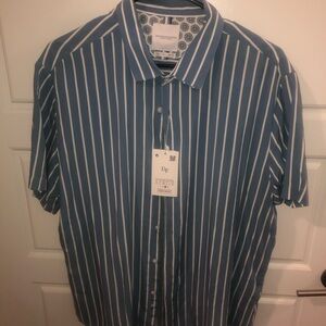 Denim & Flower Blue and White Casual Button Down Shirt